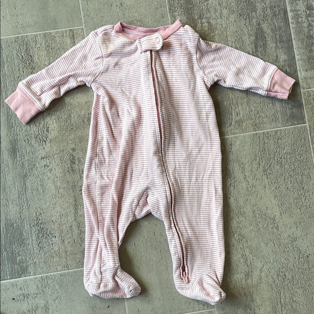 3/$20 Carter's Pink One Piece Footie with Cozy Enclosed Feet